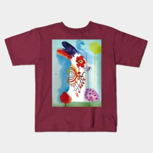 Watercolor Portrait of a Funny Bunny Kids T-Shirt